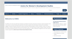 Desktop Screenshot of cwds.ac.in